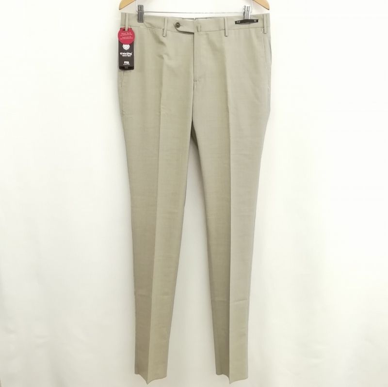 イタリア   PT01ピーティー パンツ ウオッシュ ベージュ 綿 スリム PT01 (ピーティーゼロウーノ) BUSINESS (ビジネス) SUPER SLIM