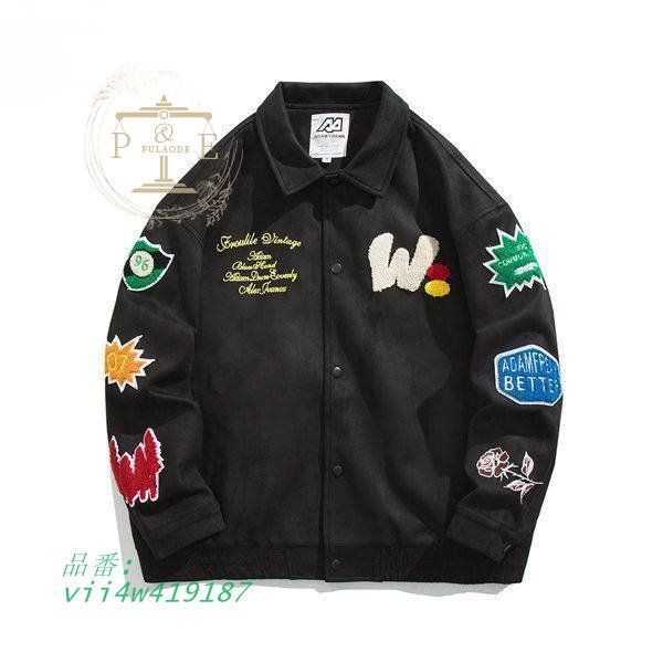 スタジャン メンズ 野球服 ブラック 黒 べスボールジャケット おしゃれ 春秋 通学 カジュアルジャケット 通勤 かっこいい 野球ジャケット vii4w419187