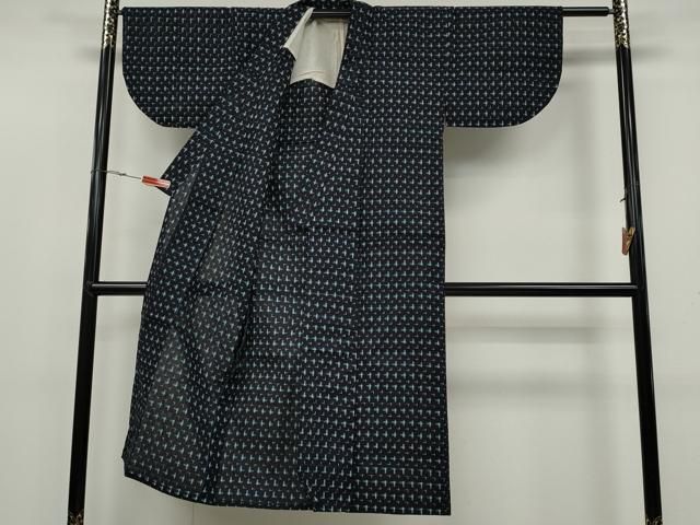 平和屋着物●久留米絣　単衣　十字絣　証紙付き　綿　逸品　CAAZ2661ut 平和屋着物○久留米絣 単衣 十字絣 証紙付き 綿 逸品 CAAZ2661ut