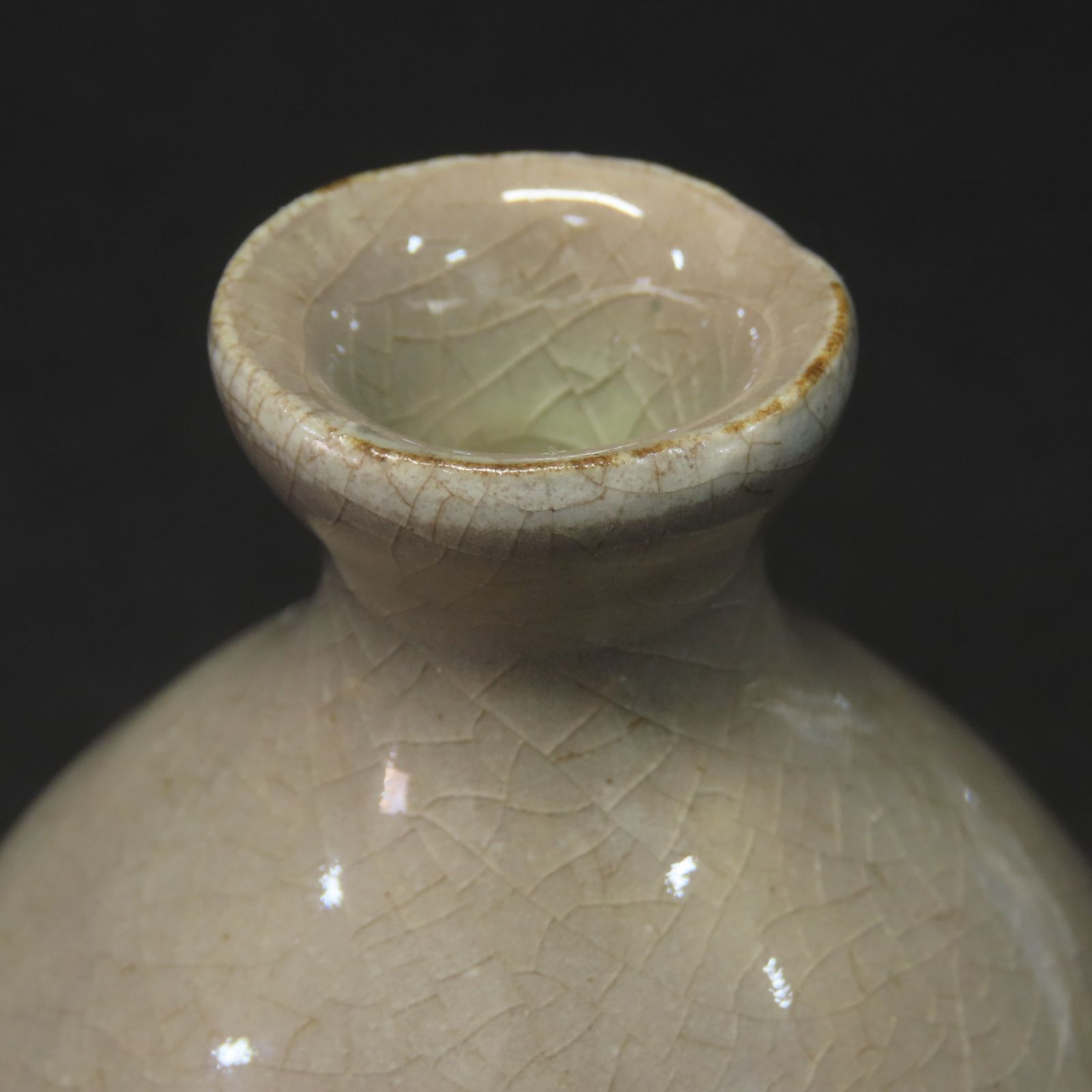 金重素山作　粉引　徳利　共箱　酒器 0191 美品 金重素山 鶴山窯 粉引徳利 酒器 真作保証 在銘 共箱