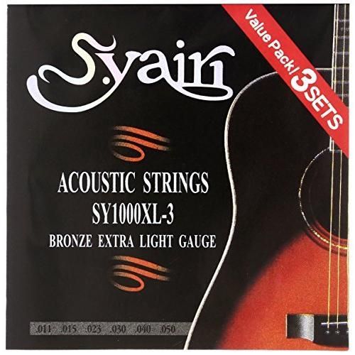 S.Yairi アコースティックギター弦 SY-1000XL-3 3セットパック エクストラライト 011-050 SY-1000XL-3