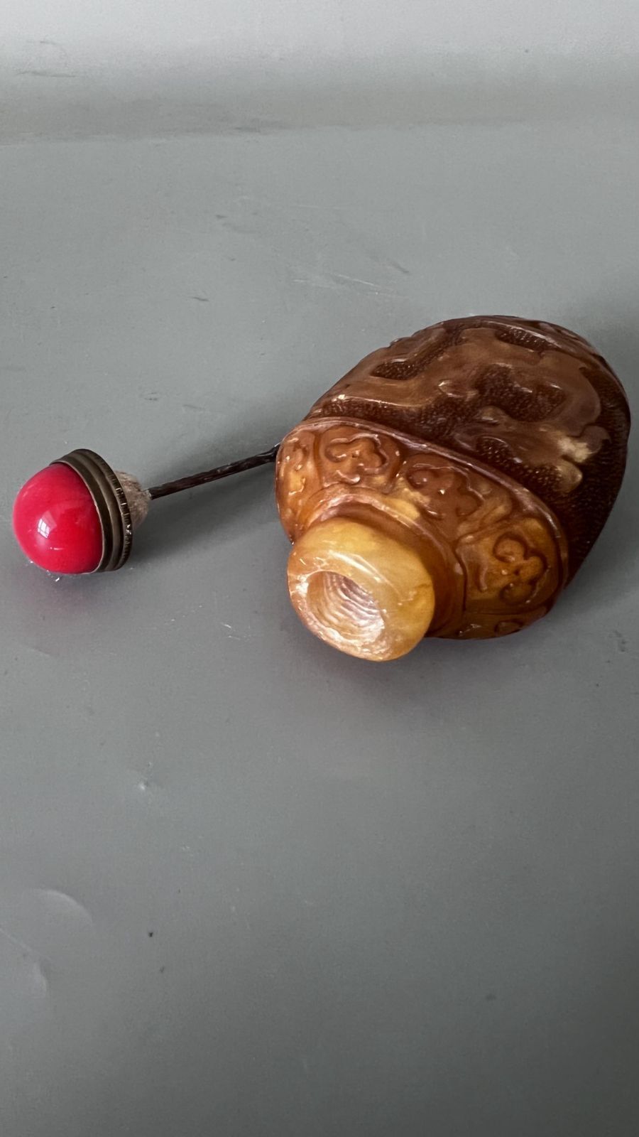 旧家蔵出し 寿山石細密彫 芙蓉石 神獣紋 印章 篆刻 文房具 書道品 供養