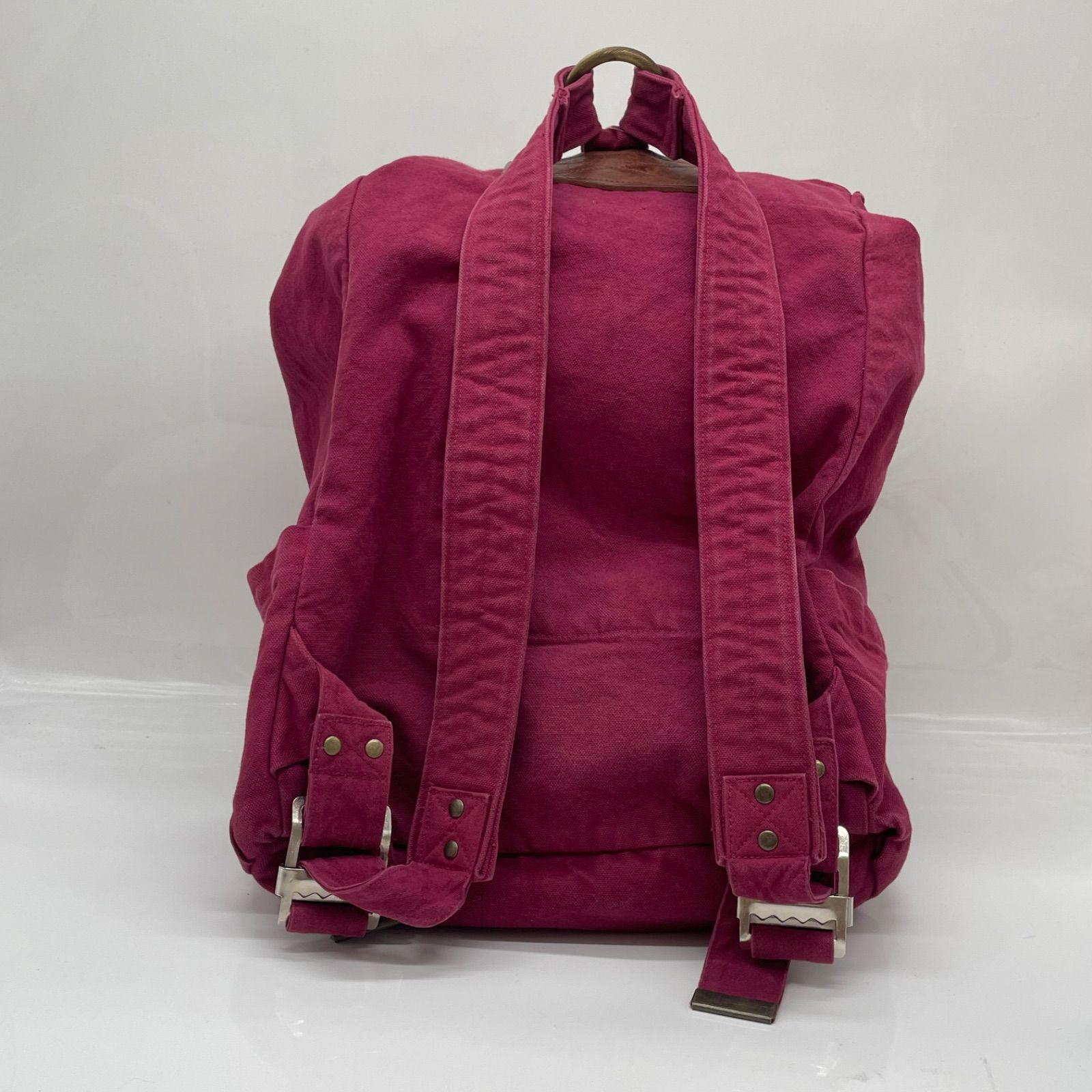 BN6448●キャピタル kapital キャンバス 帆布 × レザー リュック バックパック 道着 リボン