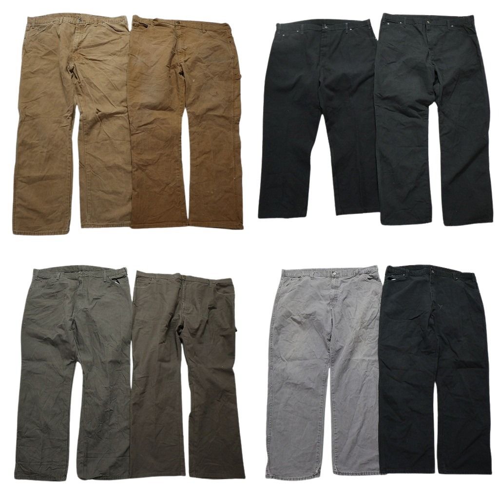 古着卸 まとめ売り ディッキーズ Dickies ダック ペインター パンツ 8枚セット メンズ 42 |44 ワーク ツールポケット 古着 NB9802