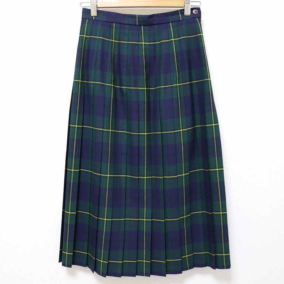 【美品】グレンネイビス⭐️プリーツ チェック スカート 希少 ウール 美品 GLEN NEVIS グレンネイビス ウールラップロングスカート M