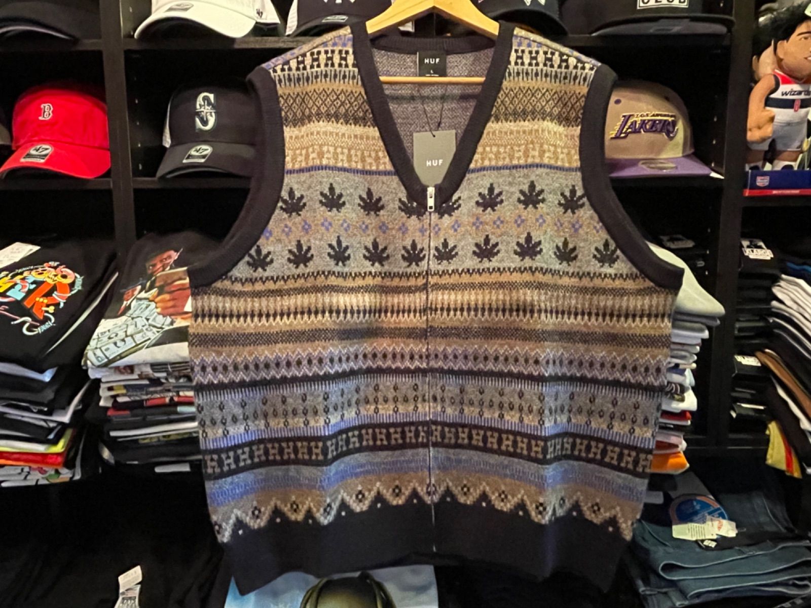 HUF GILBERT SWEATER VEST Lサイズ - メルカリ