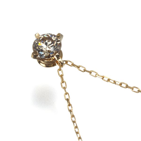カシケイ ネックレス ダイヤ ダイヤモンド 0.27ct ソリティア K18YG  