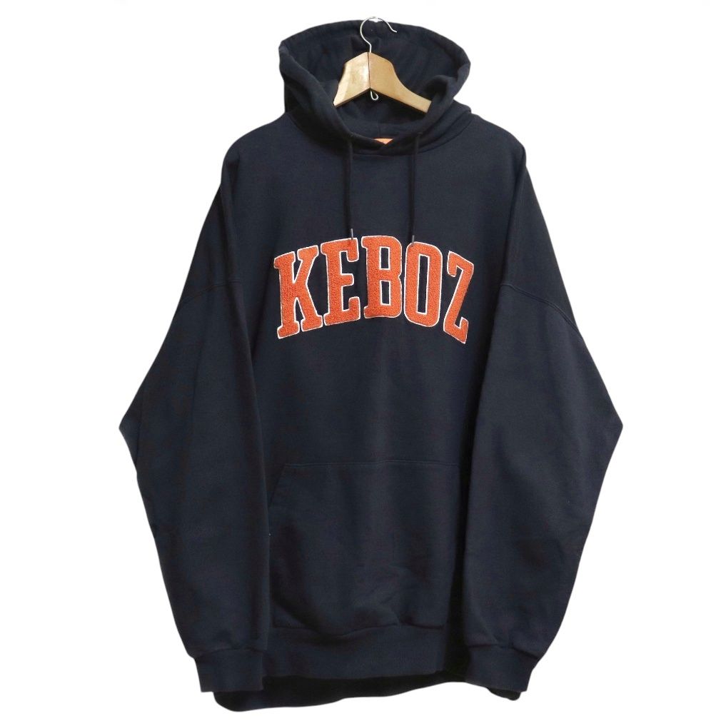 Keboz ケボズ デカロゴ パイルロゴ ゆるだぼ プルオーバーパーカー XXL