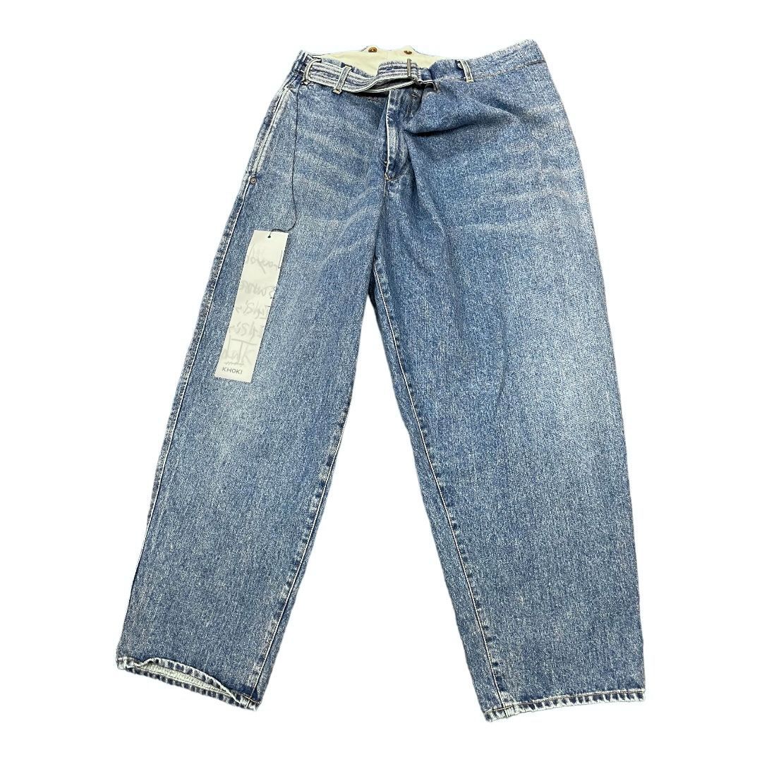 KHOKI コッキ Wrap denim trousers インディゴ 2 - メンズ KHOKI コッキ Wrap denim trousers インディゴ 2 - メンズ