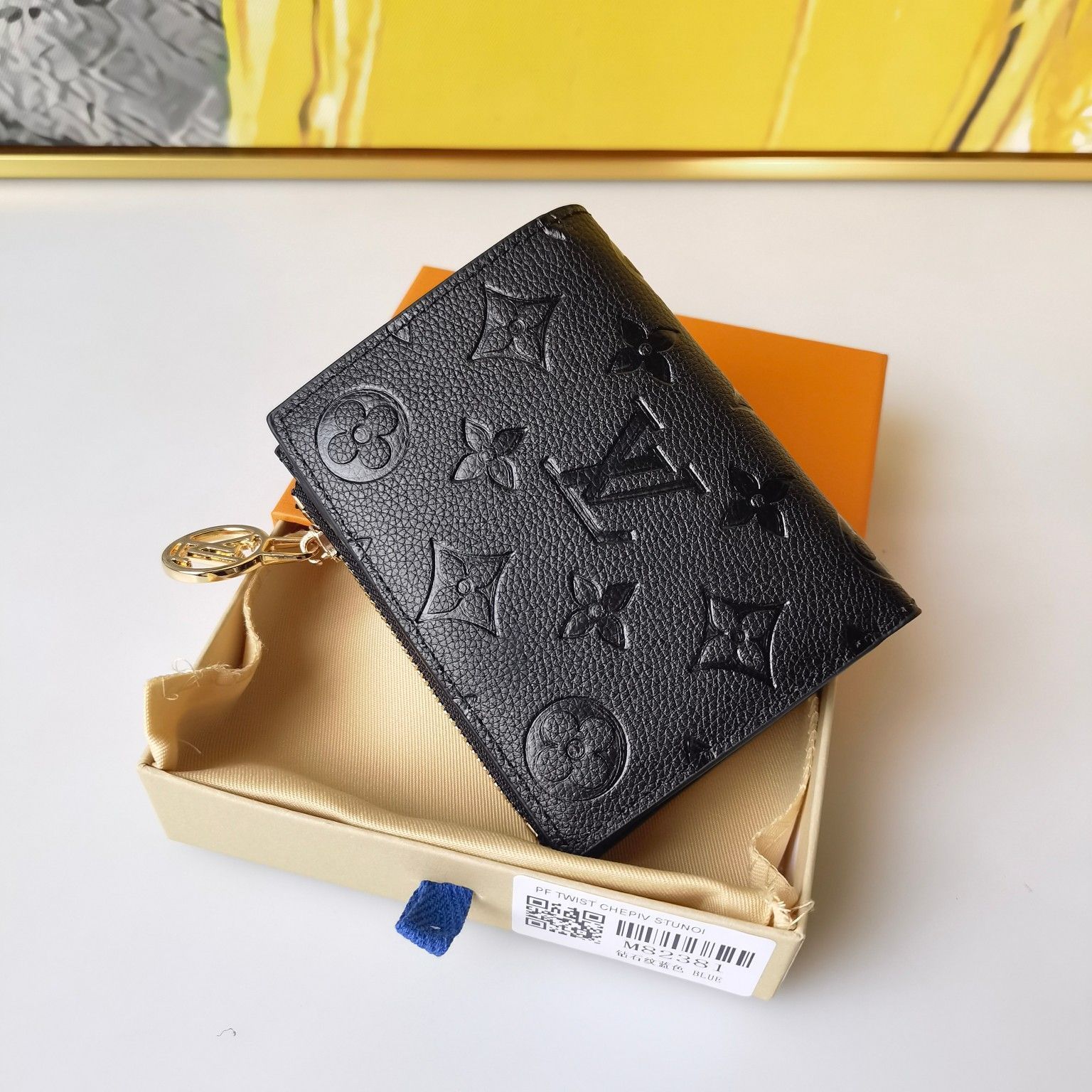 LOUIS VUITTON ルイヴィトンモノグラム アンプラント ポルトフォイユ・クレア 二つ折り財布 ブラック