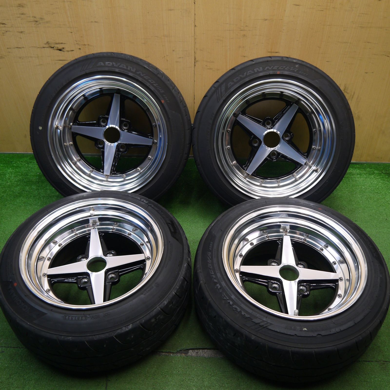 キレイ 22年 旧車 WORK EQUIP 01 185|55R15 ヨコハマ アドバン NEOVA AD09 ワーク エクイップ 15インチ PCD114.3|4H 5051210Hノ