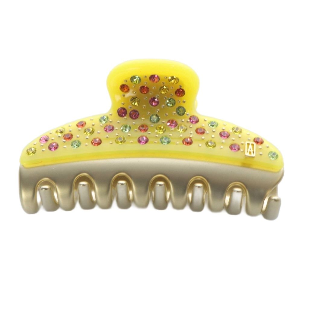 アレクサンドルドゥパリ Alexandre De Paris JOIE DE VIVRE ヴァンドームクリップ ロゴ ゴールド色 黄色