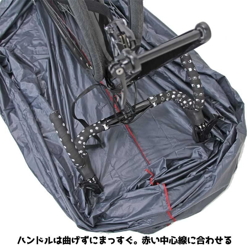 輪行マニュアル付属 チャコールグレー 超軽量横型輪行袋 アールニー
