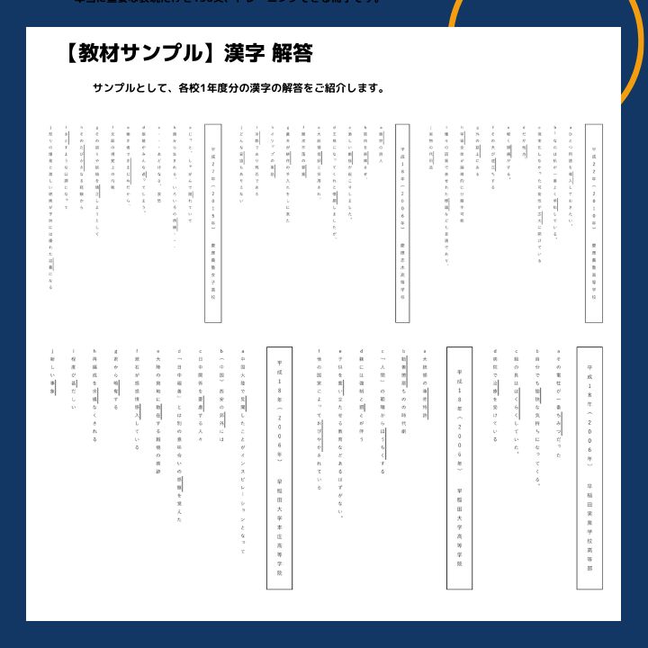 早慶高校【過去全60年分】入試出題「漢字」 全収録 問題集 ＜早稲田