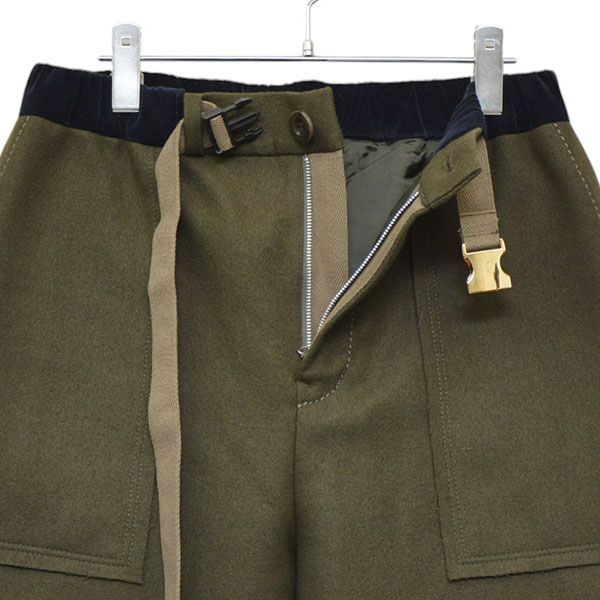 sacai サカイ 2019AW WOOL MELTON PANTS ウールメルトンパンツ
