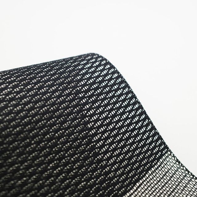 新古品】 夏物 名古屋帯 未使用 正絹 八寸 全通 黒 グレー 変わり市松  