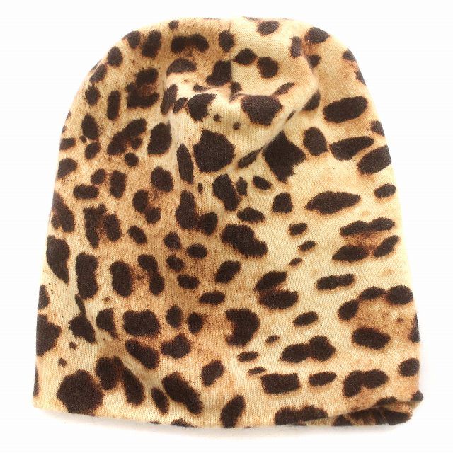 DOLCE & GABBANA ヒョウ柄ニット帽　男女 ドルチェ&ガッバーナ ドルガバ DOLCE&GABBANA ニット帽 カシミヤ