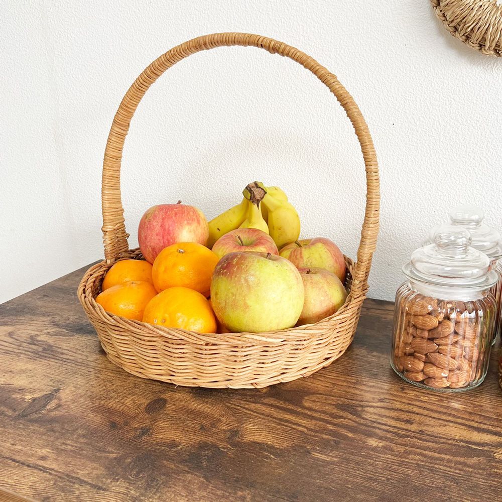 アタ編みかご ピクニック バスケット アタ編みかご ピクニック バスケット