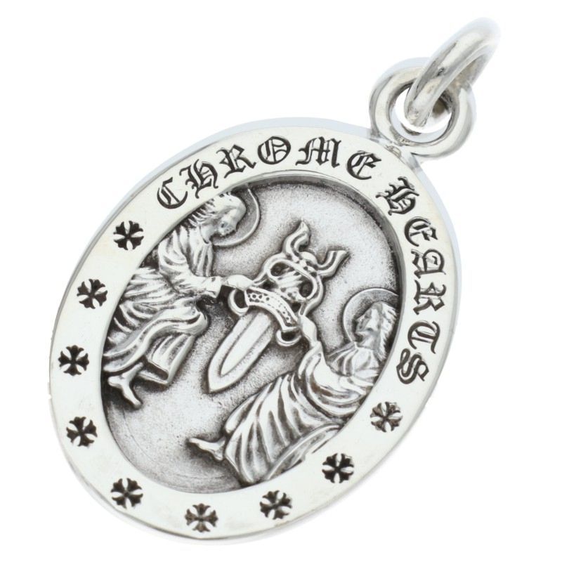 クロムハーツ ANGEL MEDAL OVAL|エンジェルメダルオーバル シルバーネックレストップ メンズ