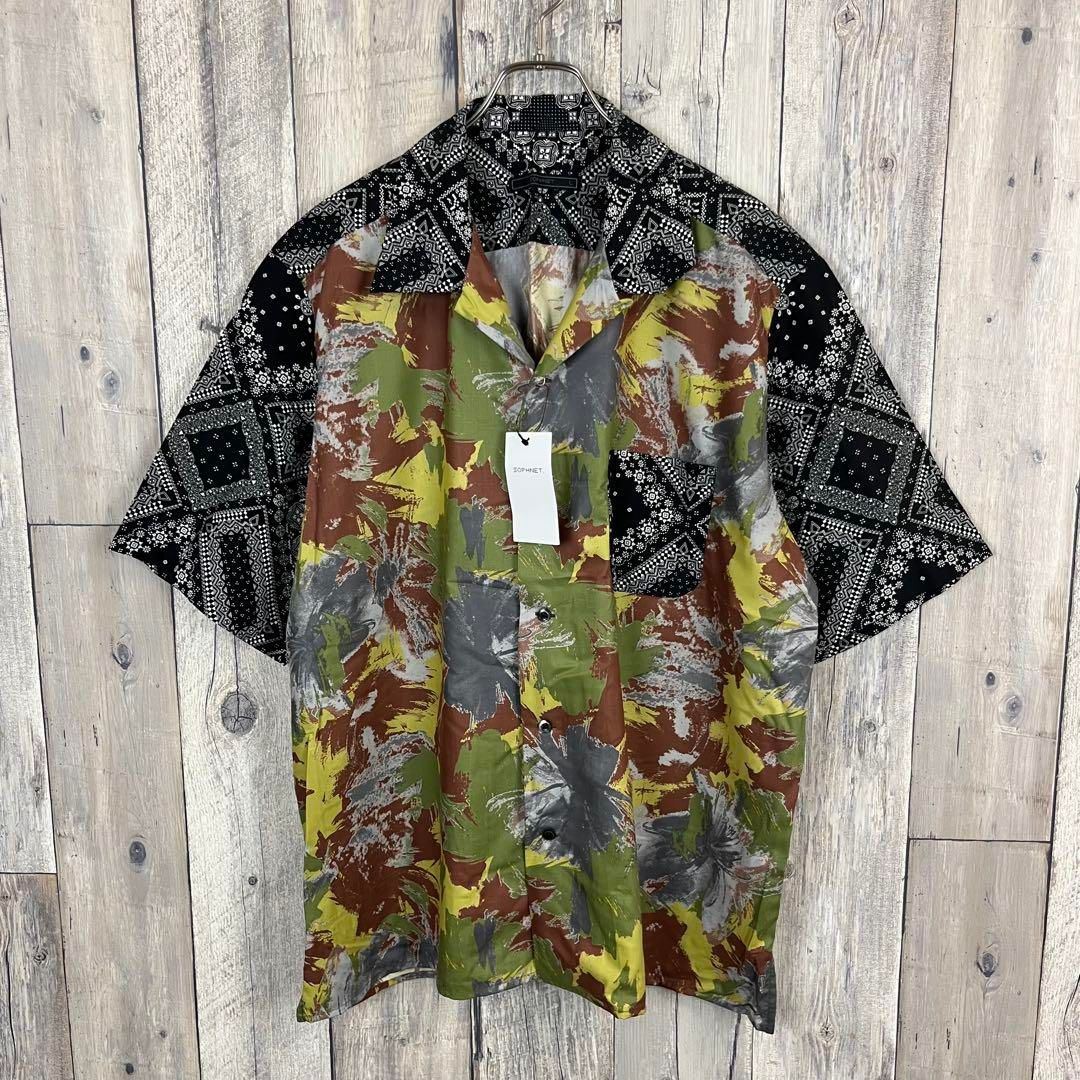 SOPHNET. ソフネット 日本製 半袖 オープンカラー シャツ L