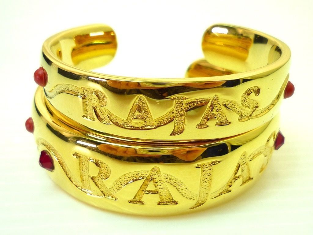 定価63万円 RAJAS ラジャス 大小リング クリスタル六芒星台座