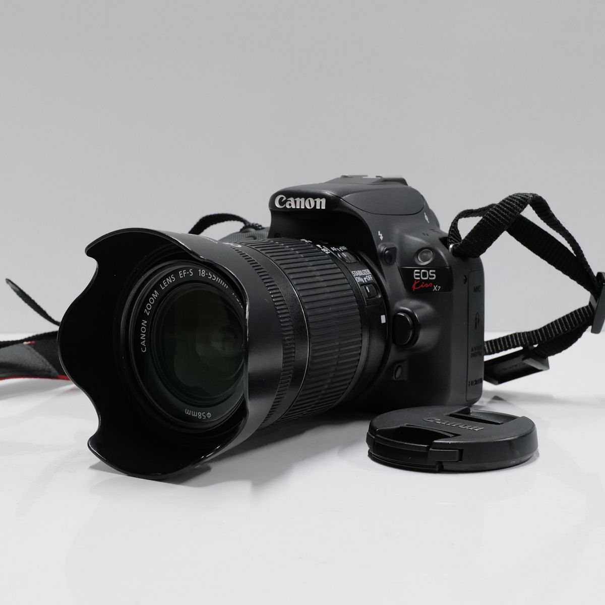 Canon EOS Kiss X7 EF-S18-55mm F3.5-5.6 IS STM USED美品 レンズキット APS-C デジタル一眼レフ  フルHD 充電器付 完動品 中古 CP3048 ウィット メルカリ