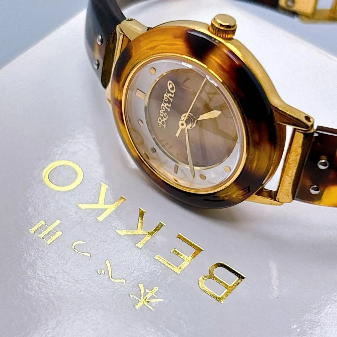 希少　DELMARE アナログ腕時計 ブラウン　本鼈甲 鼈甲茨布時計 | 江戸鼈甲屋 公式オンラインストア