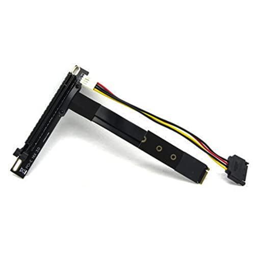 16x to m.2 90 10Gtek PCIE 3.0 延長ケーブル 16X to M.2 メス-オス スロット エクステンダーライザーケーブル 90からストレート 15cm/(全長18cm)
