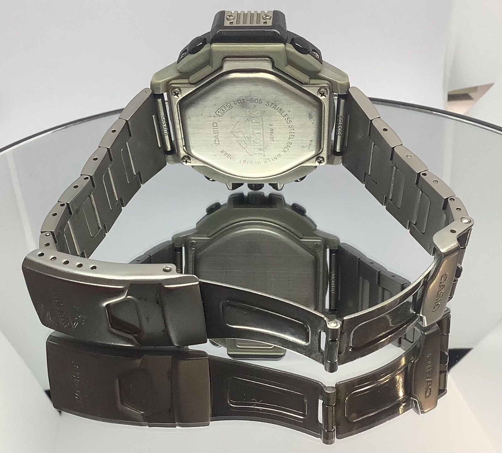 CASIO カシオ プロトレック PRT-505 ツインセンサー ラウンド クォーツ 