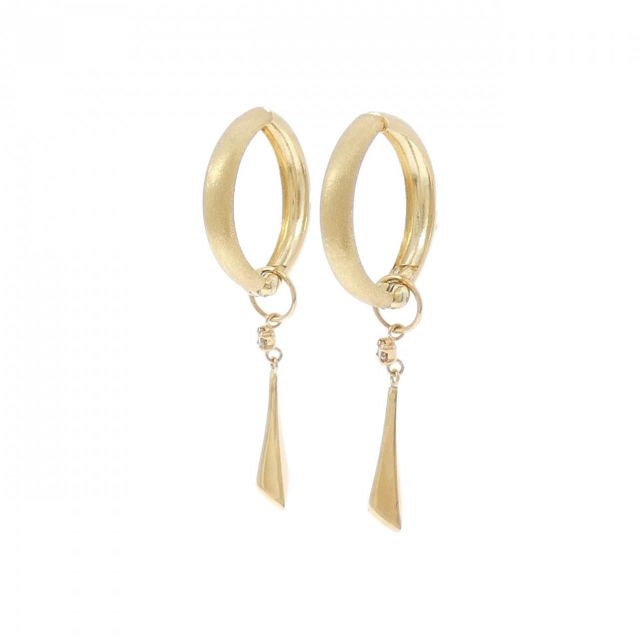 K18YG 2WAY ダイヤモンド イヤリング 0.06CT