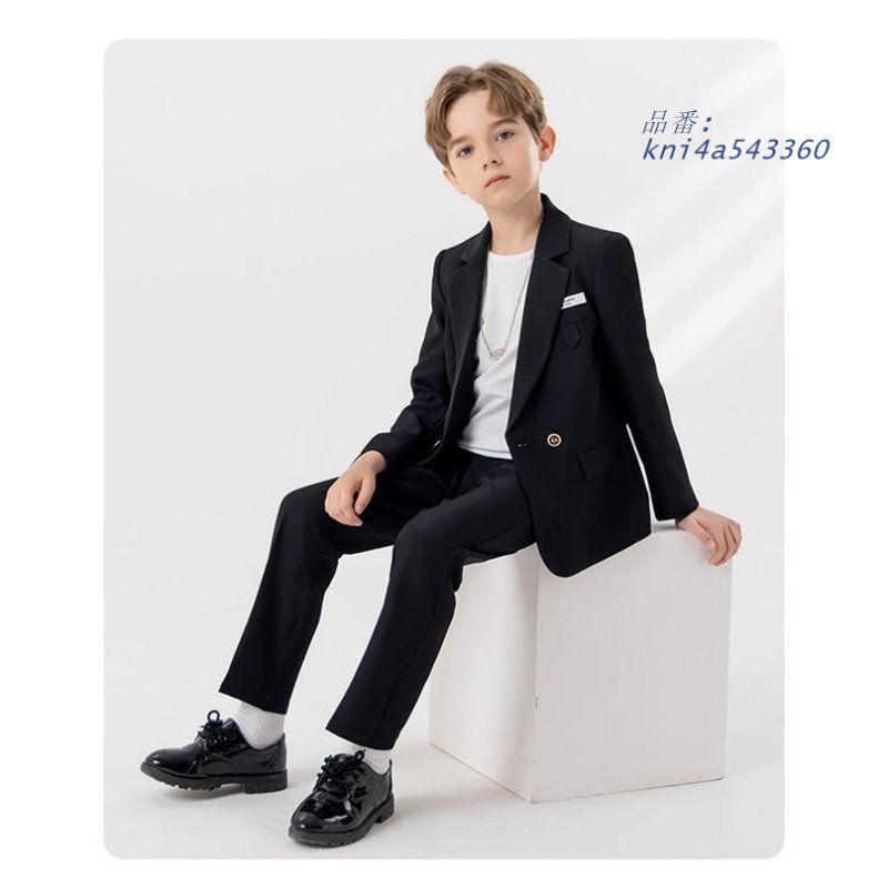 4点セット 子供スーツ 男の子 子供服 フォーマル スーツ パンツ 子供 ジャケット スーツ フォーマルスーツ 上下セット フォーマル kni4a543360