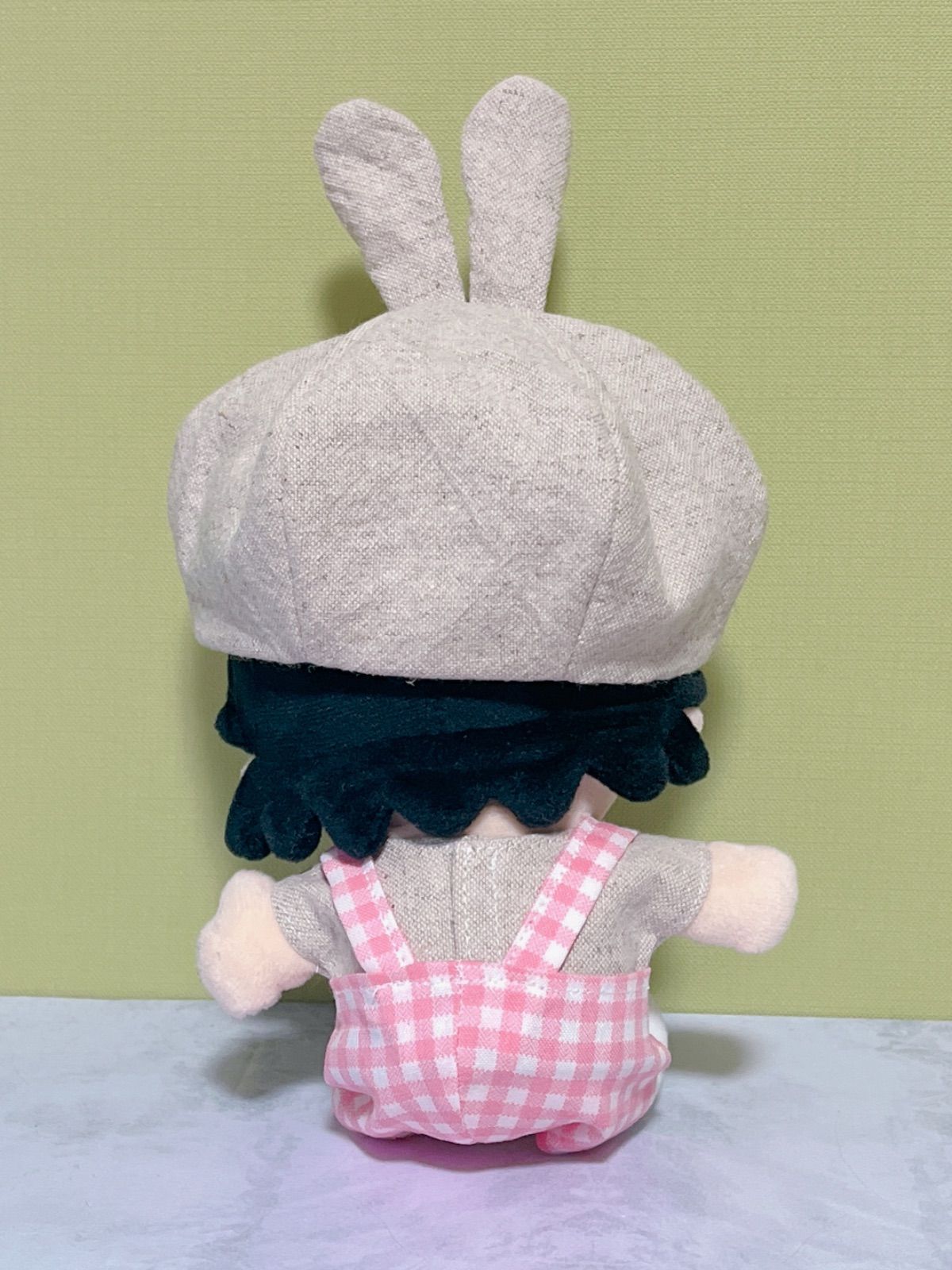 ★ちびぬい 服 3点セット うさ耳ベレー帽 ピンク