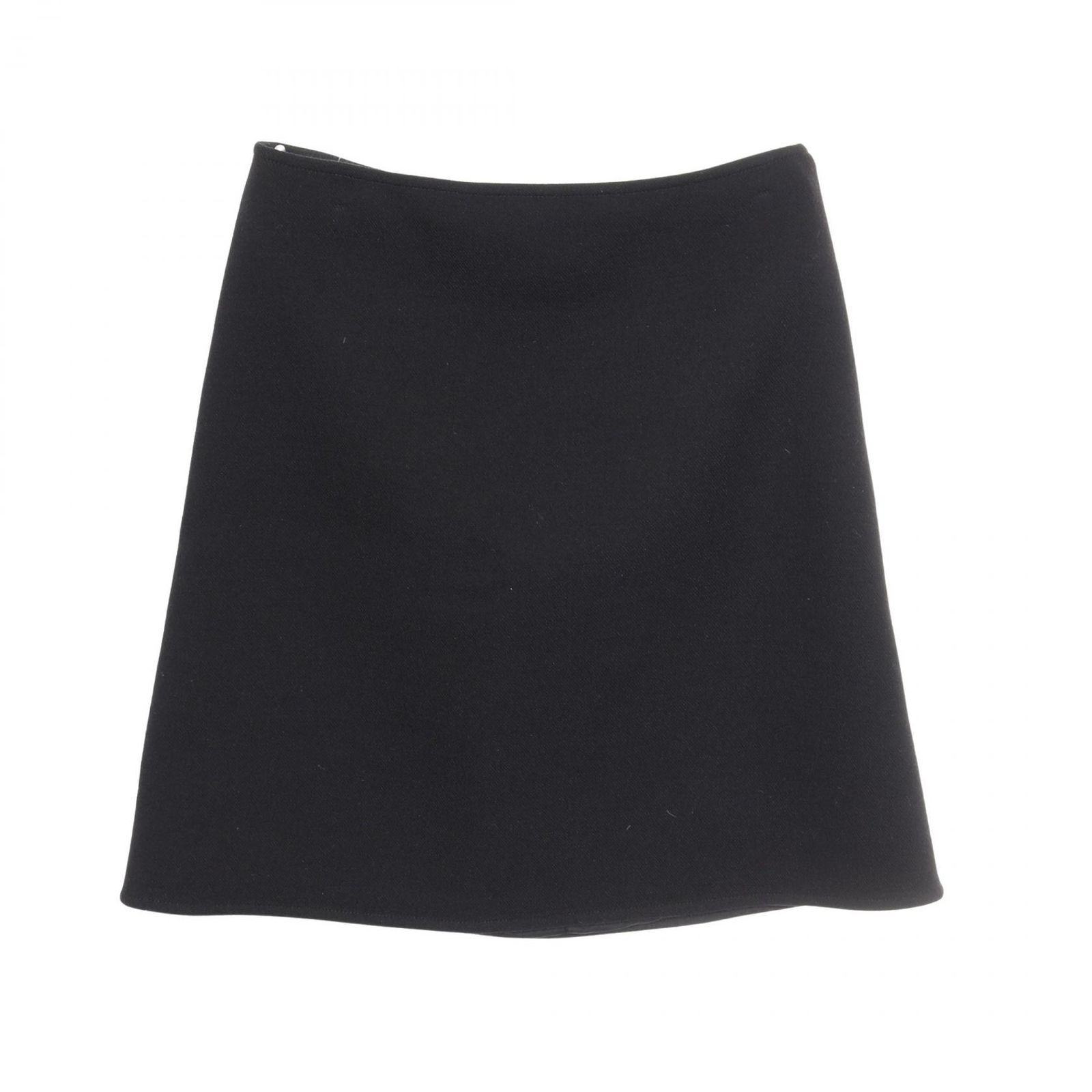 エルメス HERMES スカート ブラック ウール レーヨン スカート レディース Used A