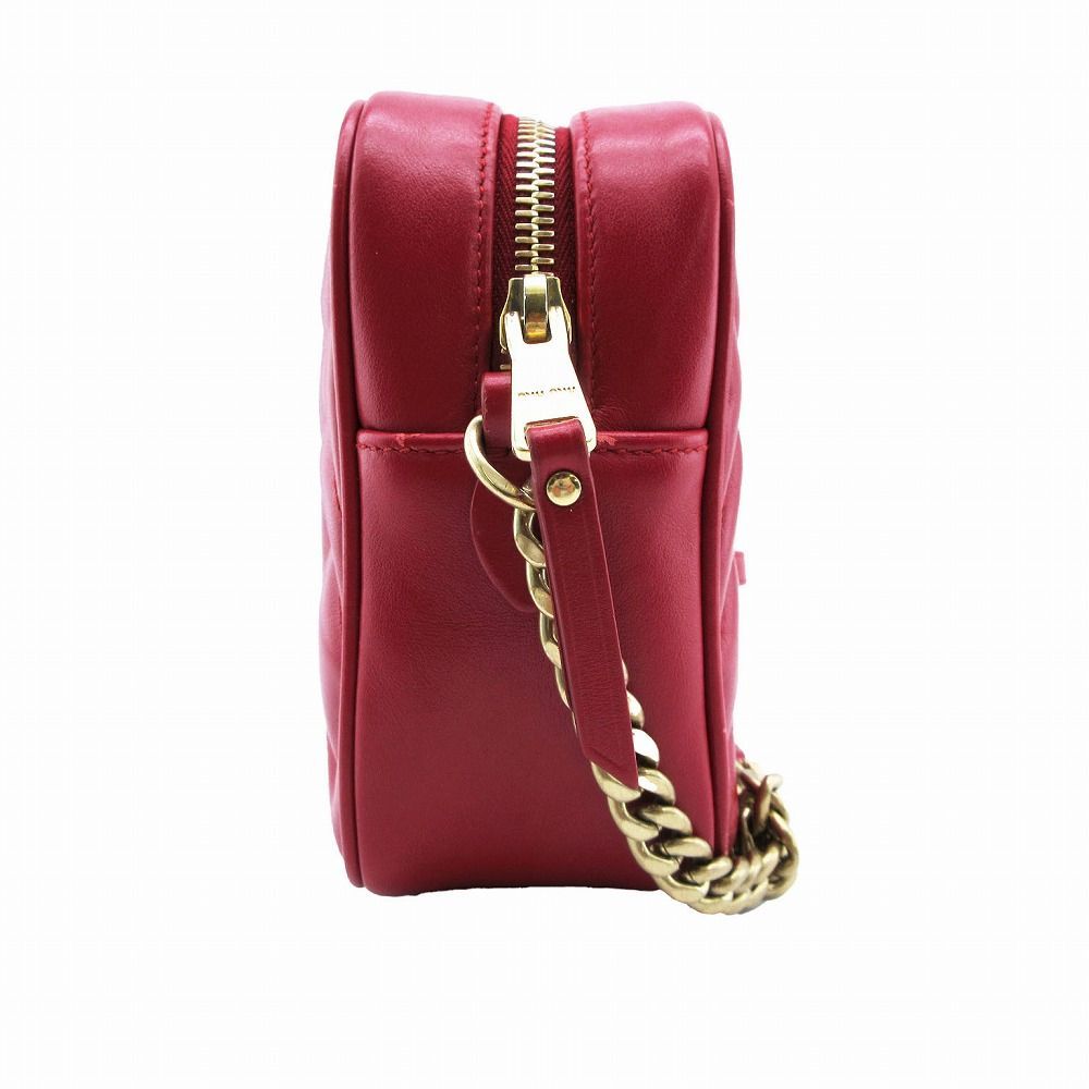 miumiu ミュウミュウ キルティング レザー チェーンショルダー