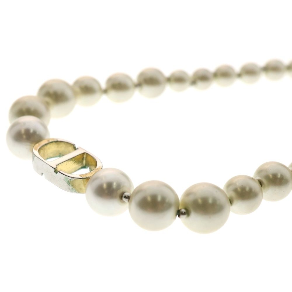 Dior ホワイトパールネックレス Dior ディオール パールチョーカー ネックレス ホワイト レジン