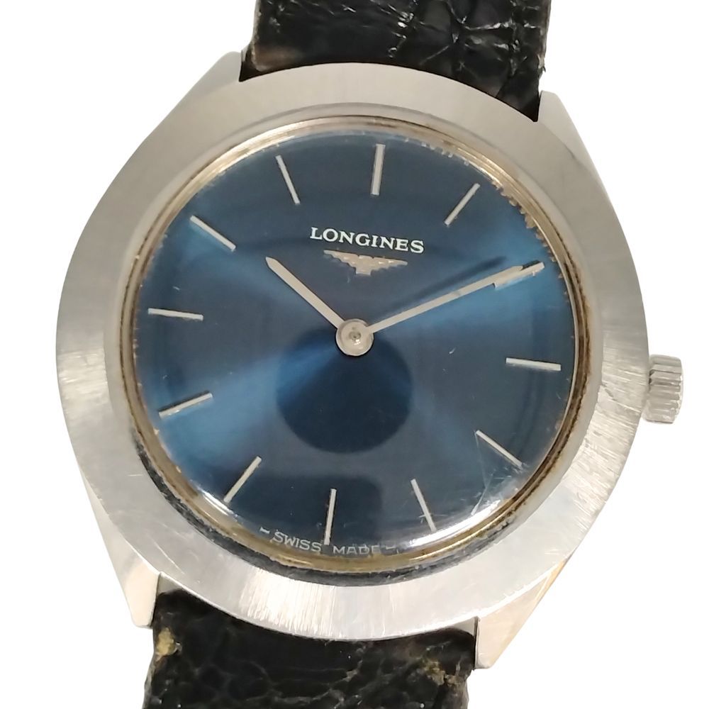 LONGINES ロンジン 手巻き ベルト社外 腕時計 ネイビー 正規品 | C848