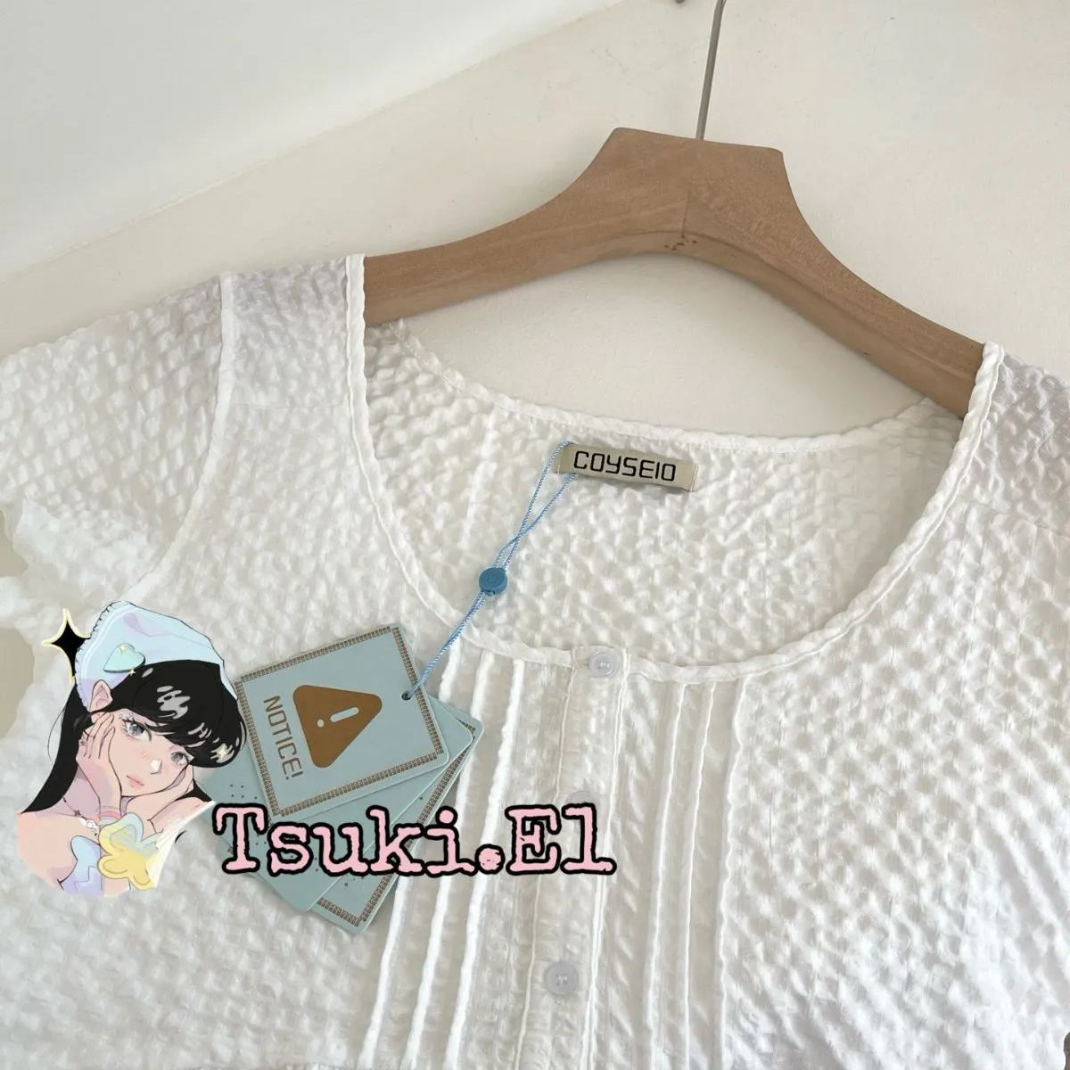 新品 韓国 COYSEIO コイセイオ 大人気 25SS / PINTUCK BLOUSE