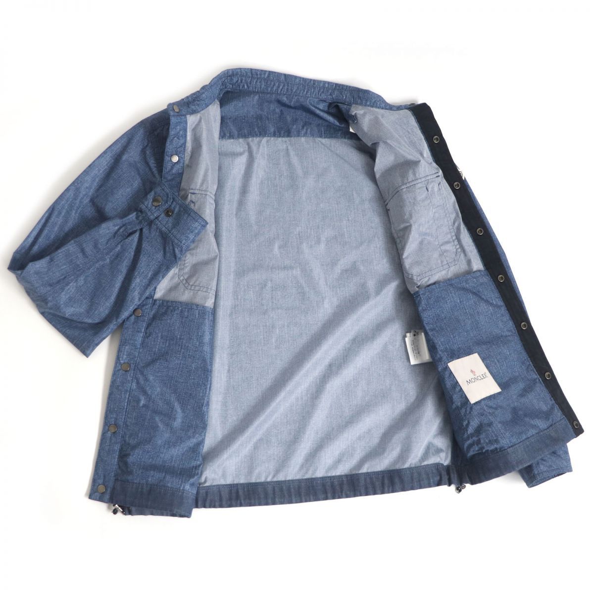 【極美品】MONCLER モンクレール ワッペン付 デニムジャケット 春秋 極美品】MONCLER モンクレール ワッペン付 デニムジャケット