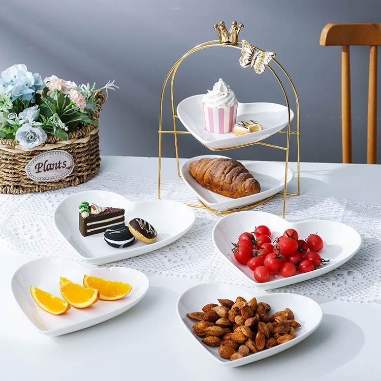 プレート 2枚 デザート フランス クレイユエモントロー フローラ