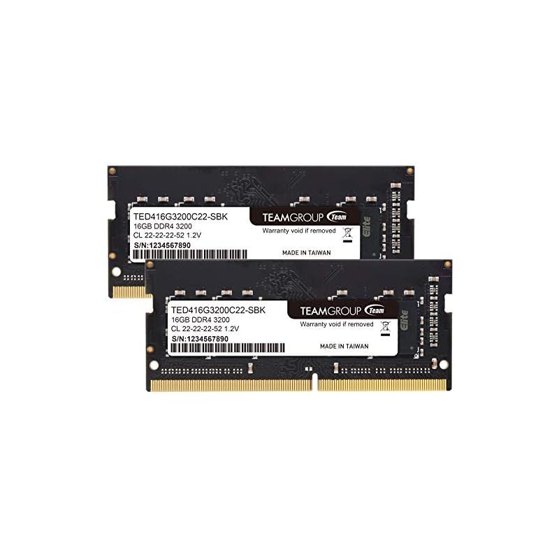 Team ノートPC用メモリ SO-DIMM DDR4 3200MHz PC4-25600 32GB 16GBx2枚 日本 無期限正規 TED432G3200C22DC-S01