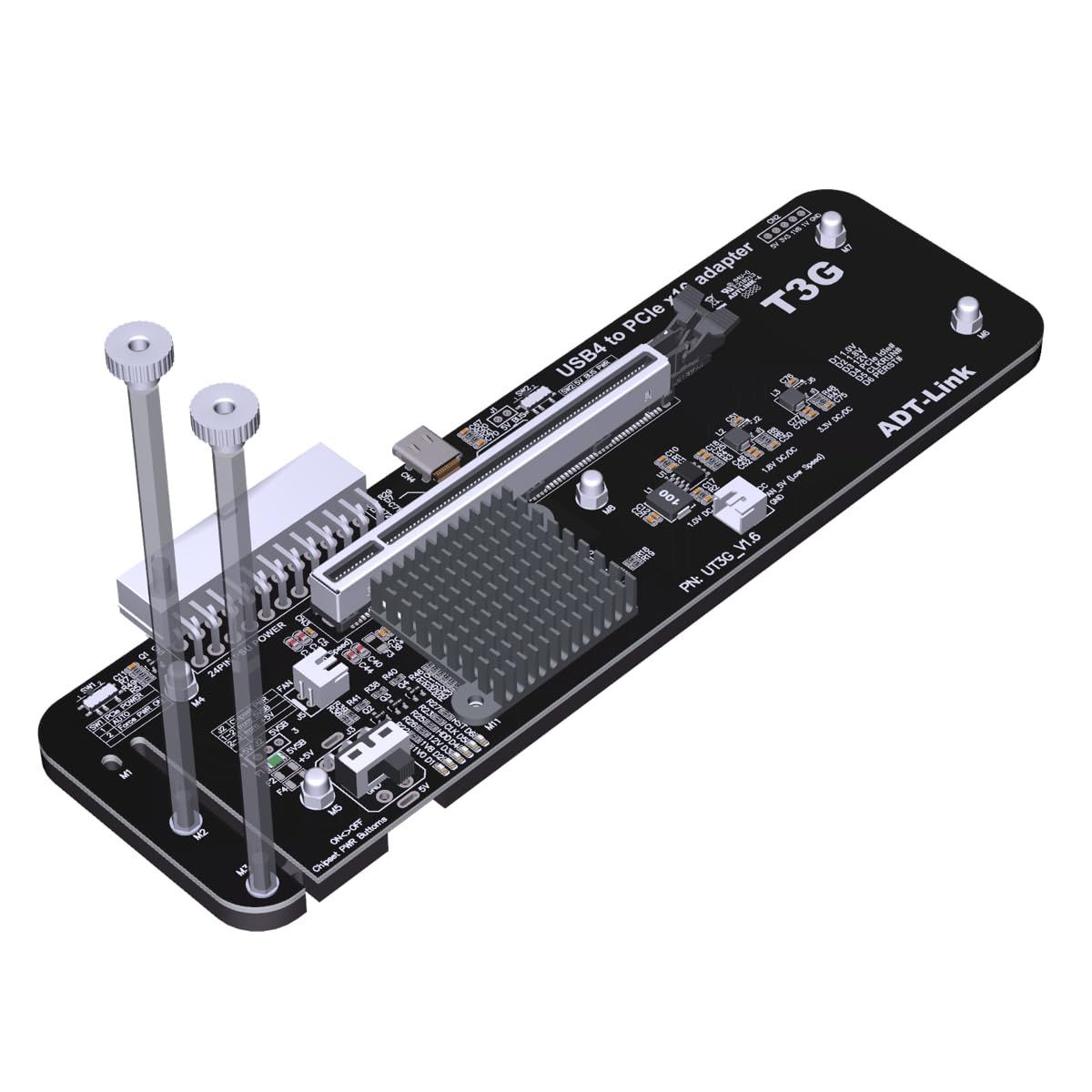 【人気商品】3 Thunderbolt 4対応 外部変換アダプター グラフィックスカード ノートパソコン - PCIe4.0x4 N51208 64G ドッキングステーション USB4.0 ADT-UT3G JMT