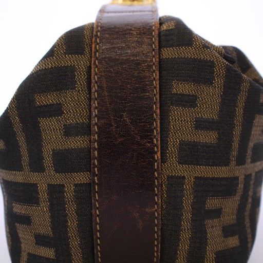 フェンディ FENDI ポーチ バニティ ズッカ柄 キャンバス レザー