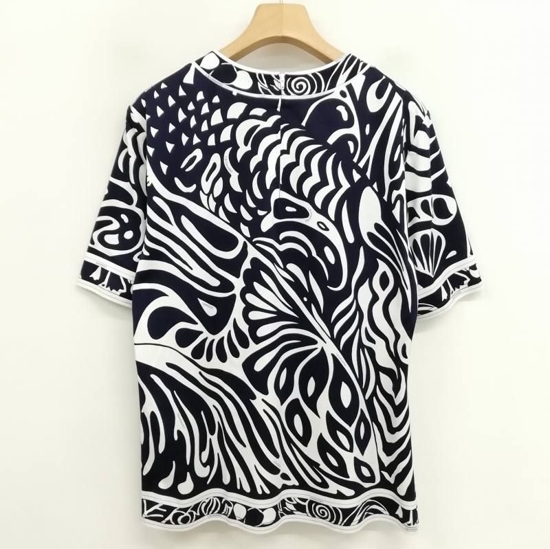 専用【美品】LEONARDレオナール日本製コットンフラワープリント総柄カットソー 美品 LEONARD レオナール ブラウス カットソー 花柄 フラワー 総