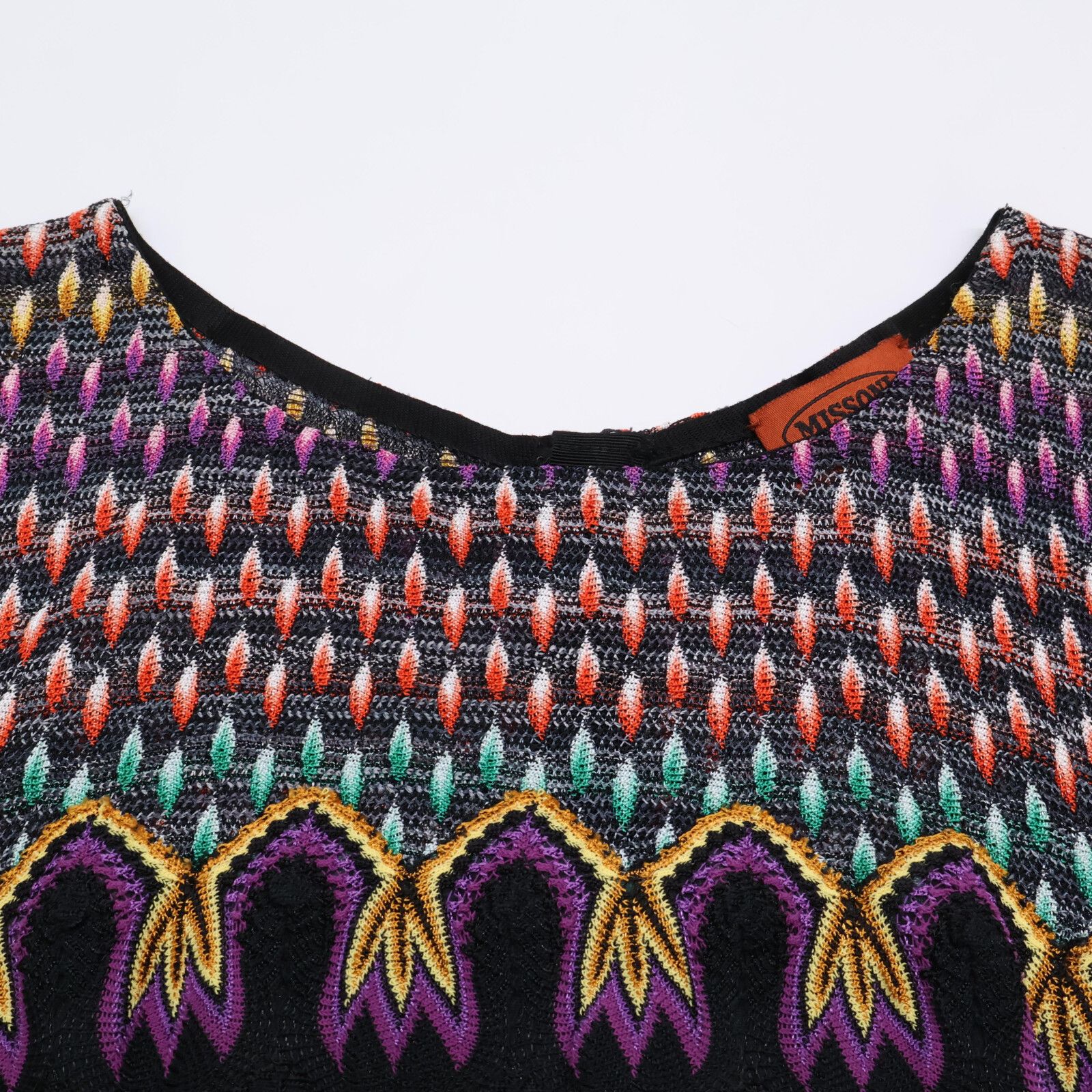 MISSONI ミッソーニ 総柄 裾ビーズ 半袖ニット 42 - メルカリ