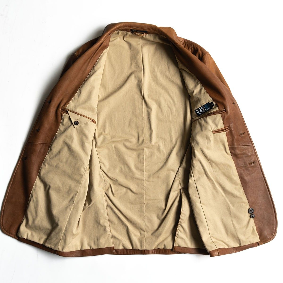 Polo by Ralph Lauren ブラウン レザージャケット 最高級品】POLO RALPH LAUREN 【ラムレザー ジャケット】L