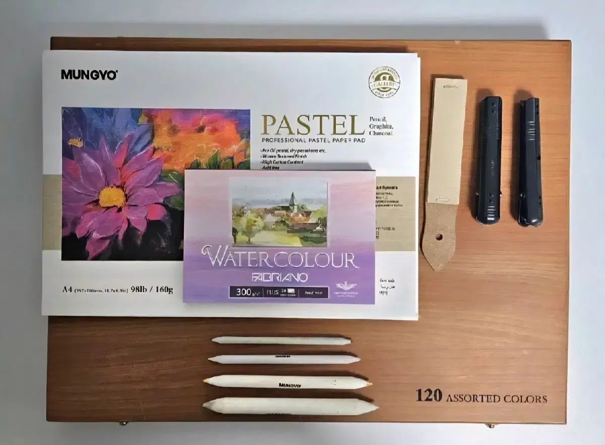 ムンギョ 首 オイル パステル 120 筆やすり 紙 など