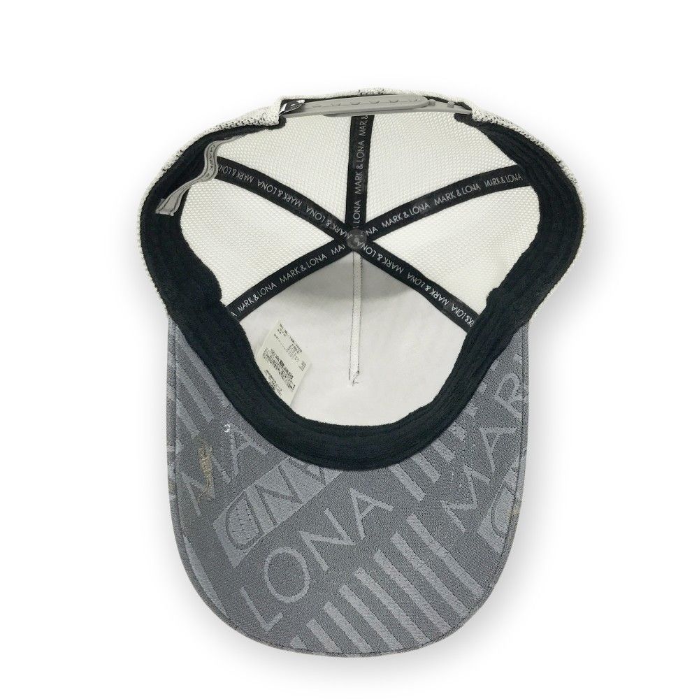MARK&LONA マークアンドロナ メッシュキャップ スカル 総柄 グレー系