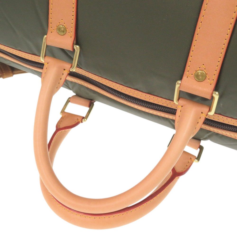 新品同様 ハンティングワールド バチュークロス カーキ ボストン