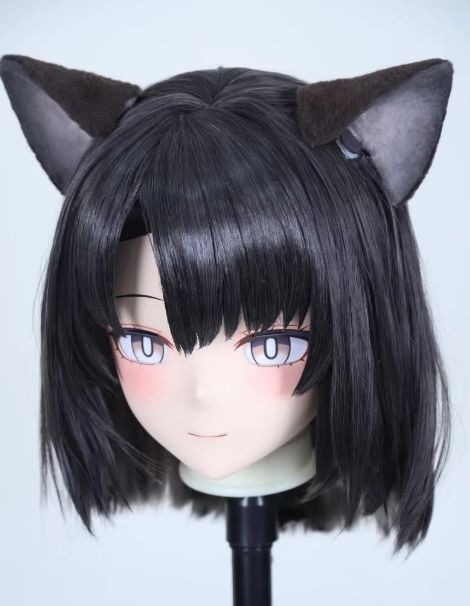 ☆即納 全頭マスク カツラ付き ロック付き NO.498 ドール ヘッド