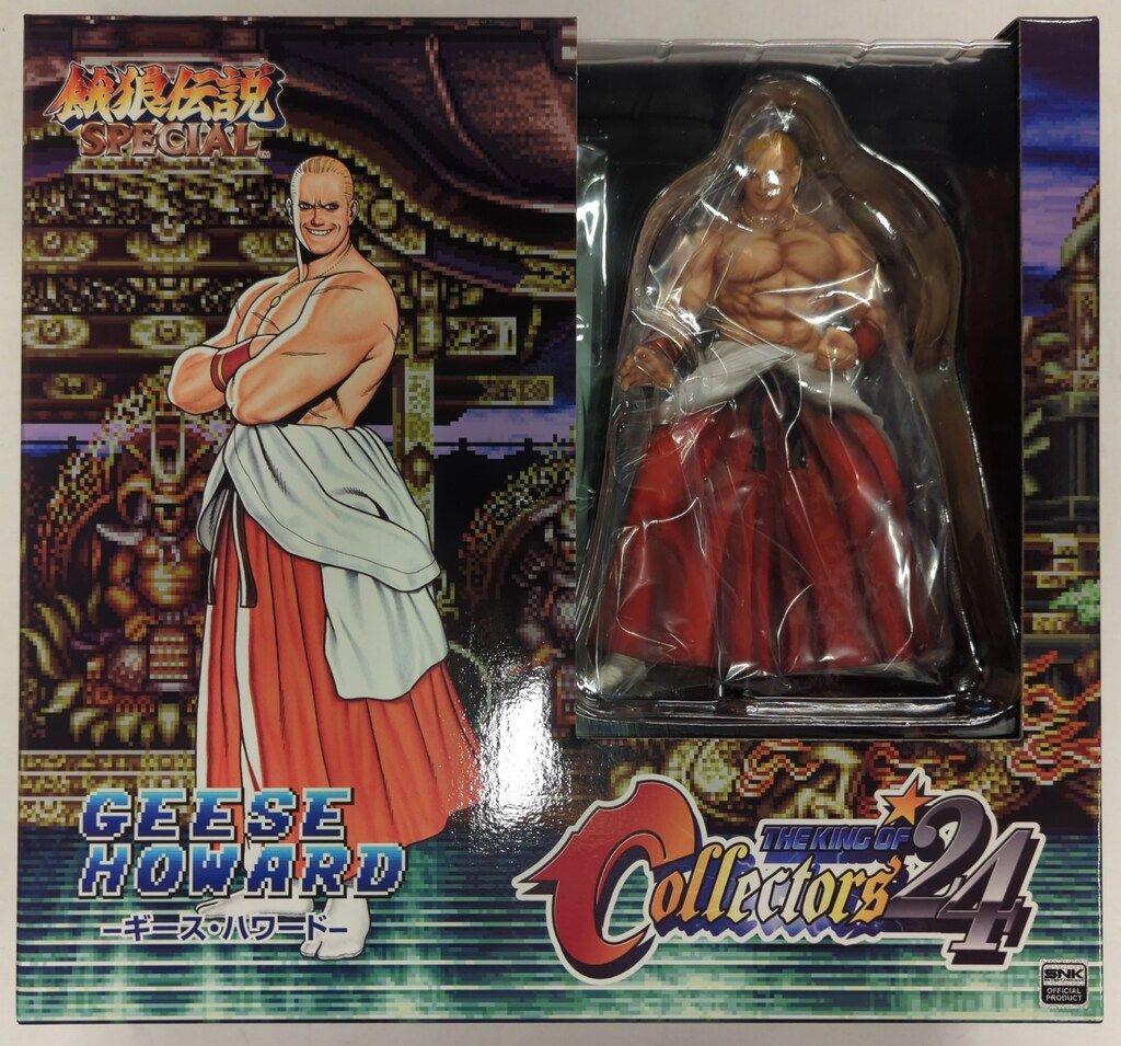 開封品　スタジオ24 餓狼伝説SPECIAL ギース・ハワード　フィギュア 餓狼伝説SPECIAL」より，ギース・ハワードのフィギュアが登場
